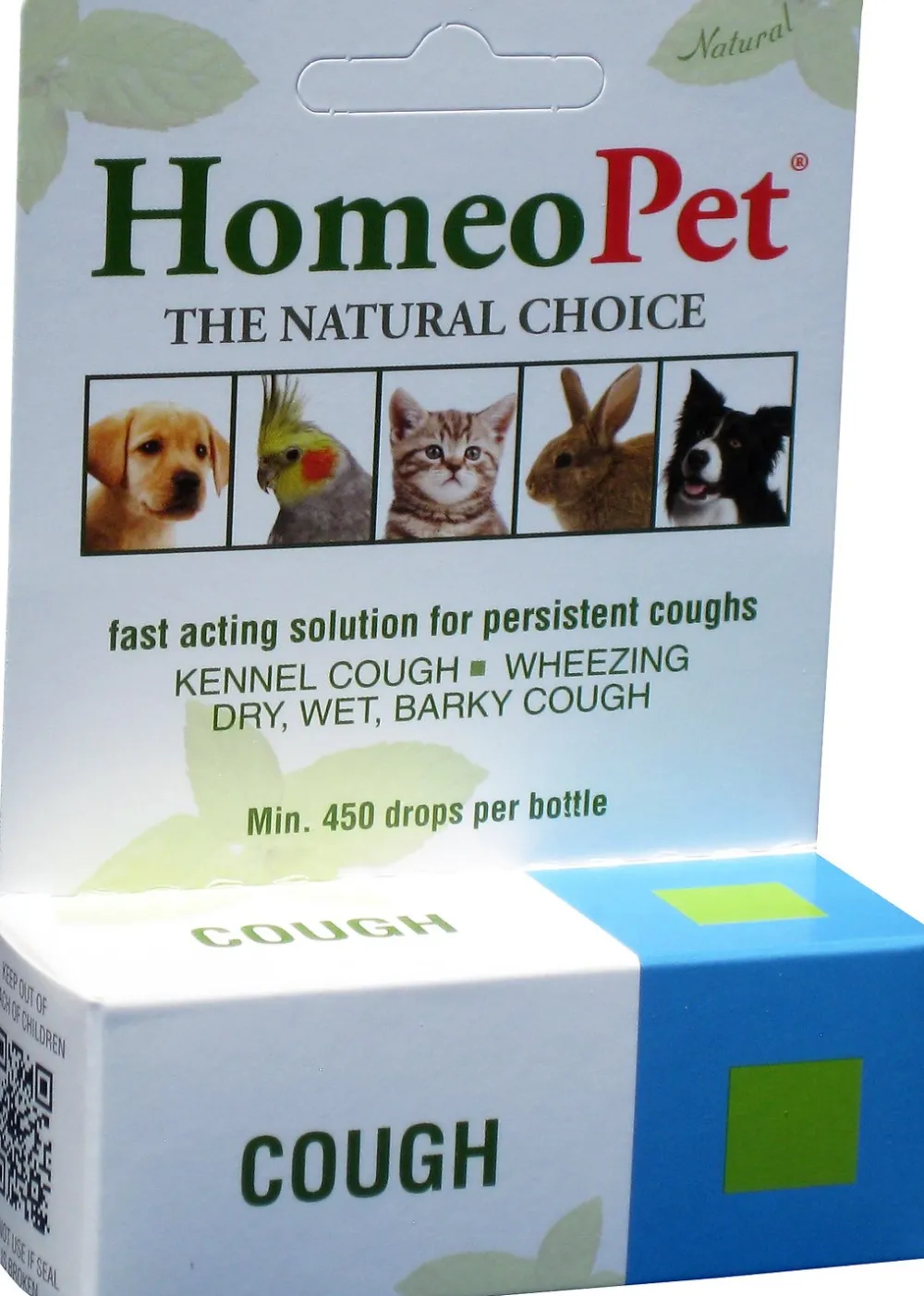 Homeopet Grooming & Health^Cough Dog, Cat, Bird & Small Animal Supplement, 450 drops