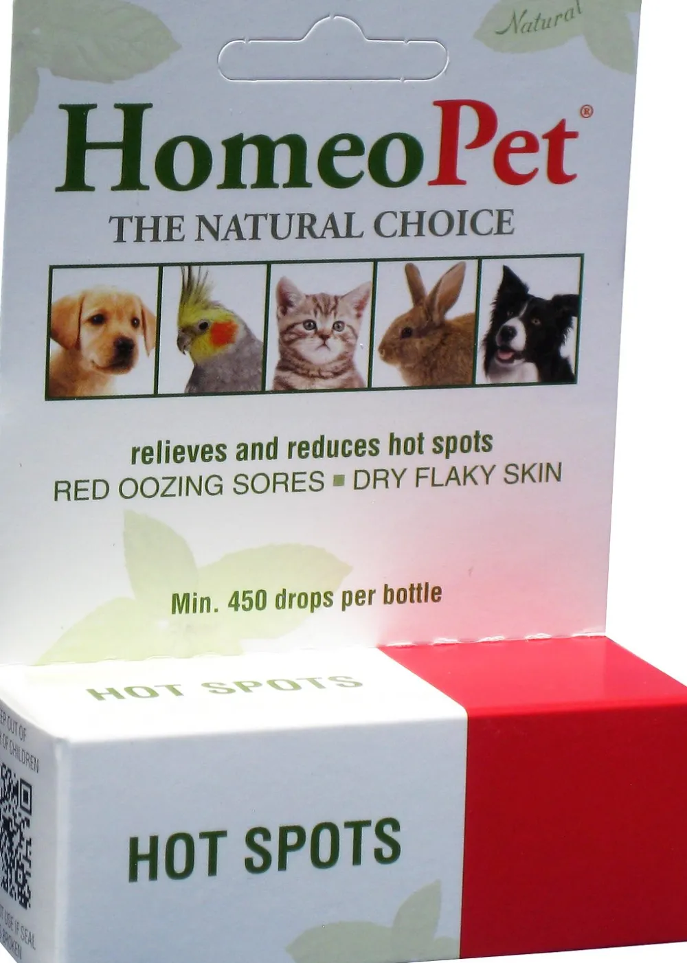 Homeopet Healthcare | Healthcare^Hot Spots Dog, Cat, Bird & Small Animal Supplement, 450 drops