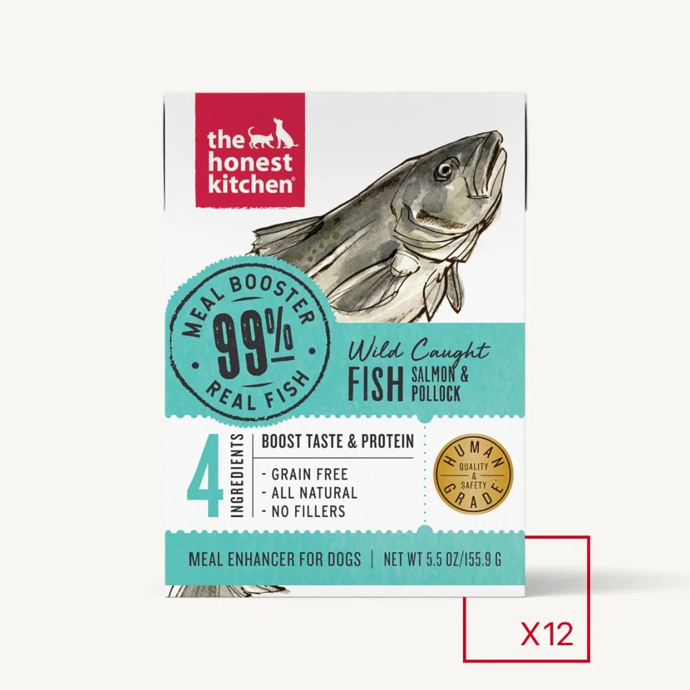 The Honest Kitchen Food Toppings^Honest Kitchen Grain-Free 99% Wild-Caught Salmon & Pollock Wet Dog Food Topper, 5.5-oz box