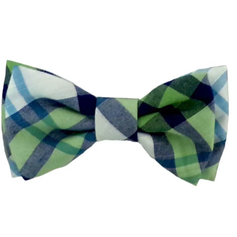 Huxley & Kent Apparel & Accessories | Apparel & Accessories^Pet Bow Tie, Lime Madras, Large