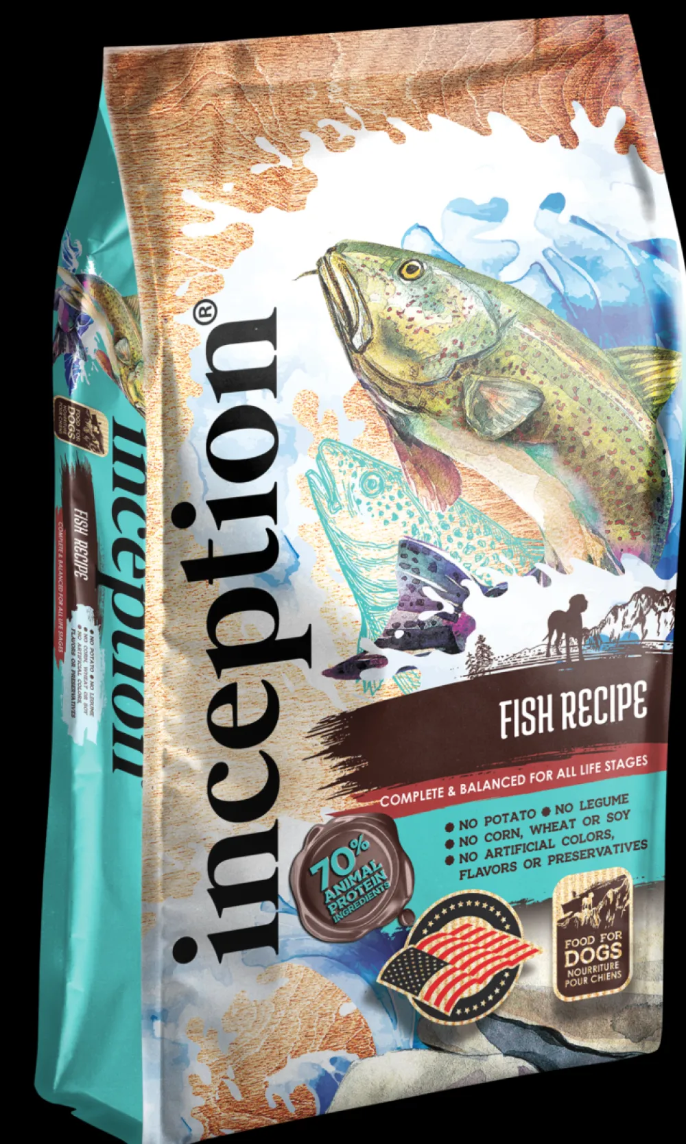 Inception Dry Food^Fish Recipe Whole Grain Dry Dog Food, 4-lb