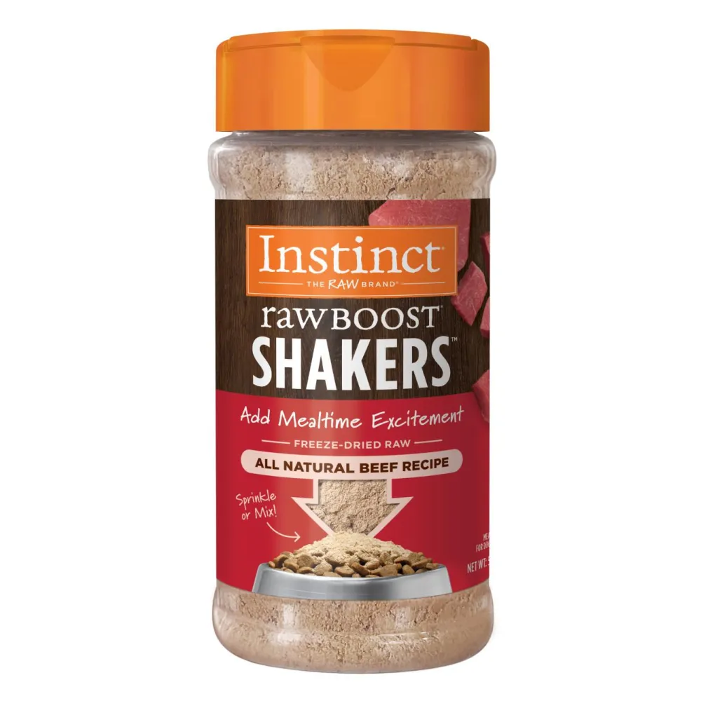 Instinct Food Toppings^Raw Boost Shakers Beef Freeze-Dried Raw Dog Food Topper, 5.5-oz