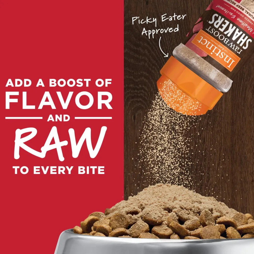 Instinct Food Toppings^Raw Boost Shakers Beef Freeze-Dried Raw Dog Food Topper, 5.5-oz