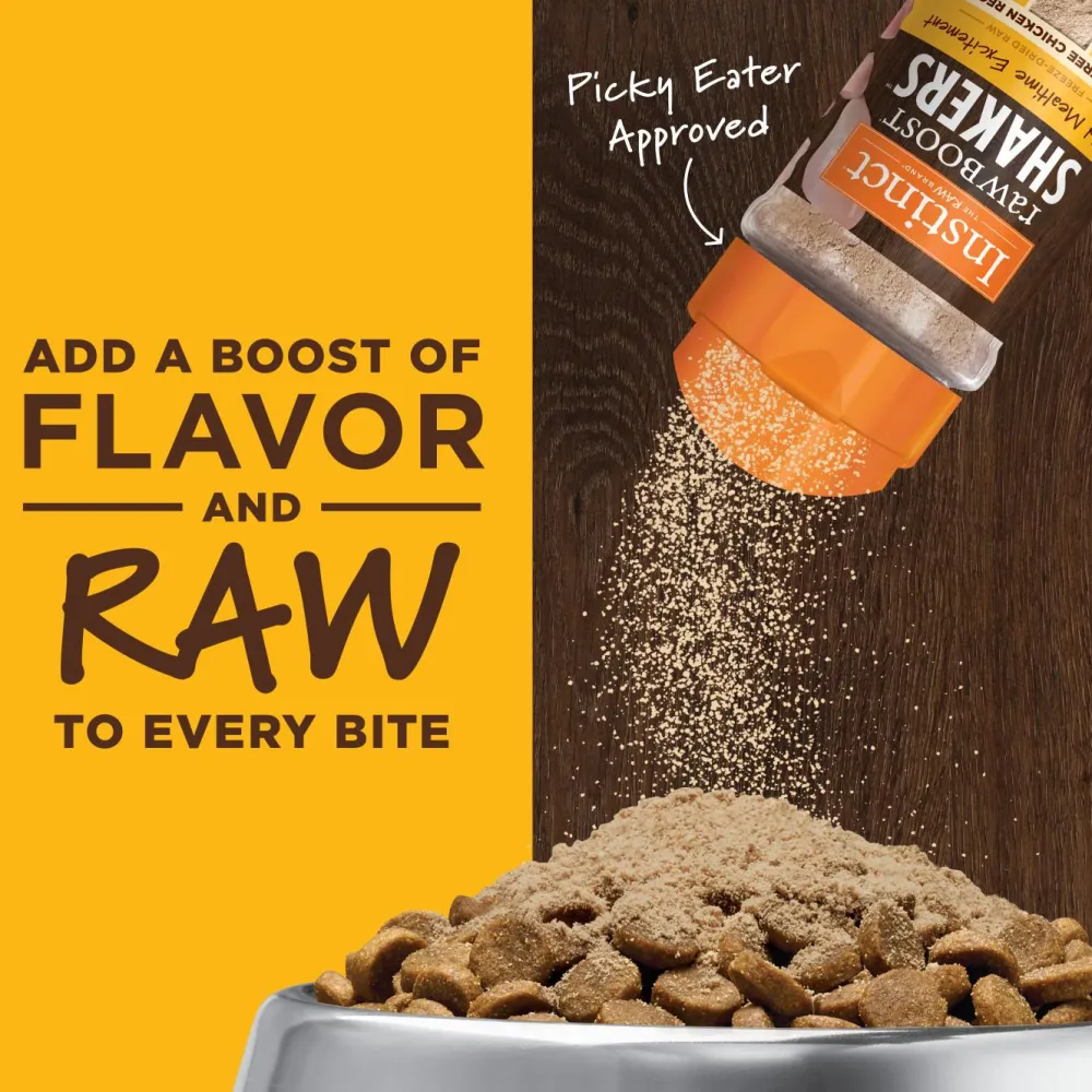 Instinct Food Toppings^Raw Boost Shakers Chicken Freeze-Dried Raw Dog Food Topper, 5.5-oz