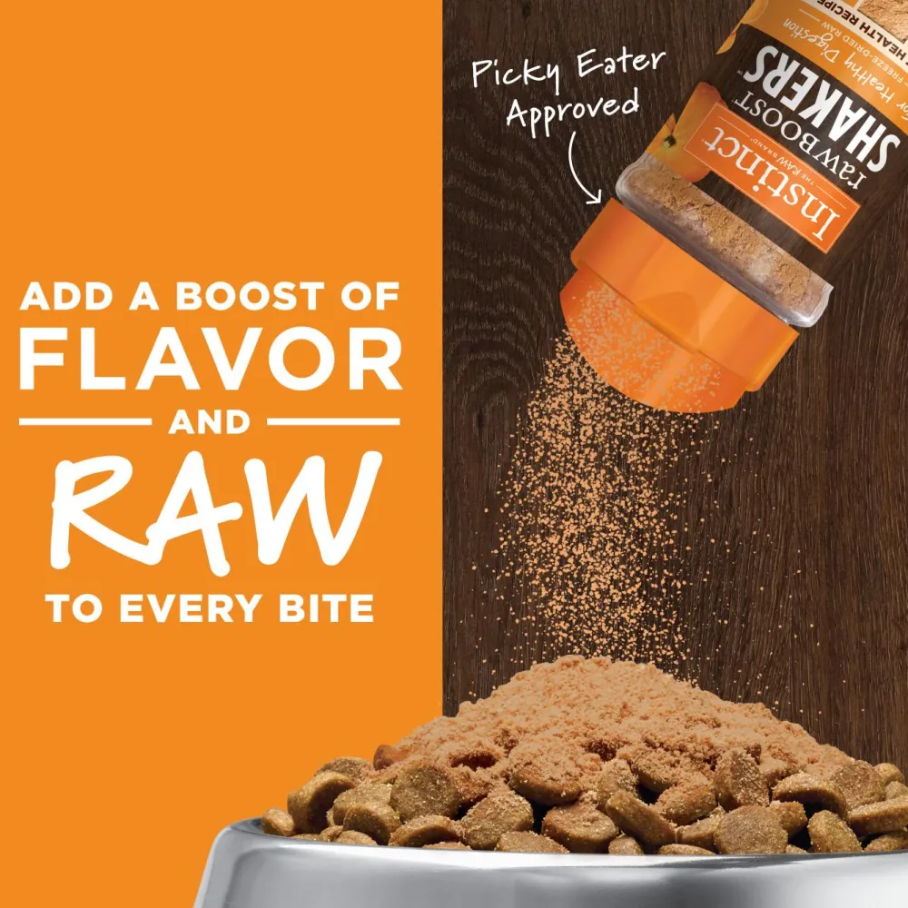 Instinct Food Toppings^Raw Boost Shakers Gut Health Freeze-Dried Raw Dog Food Topper, 5.5-oz