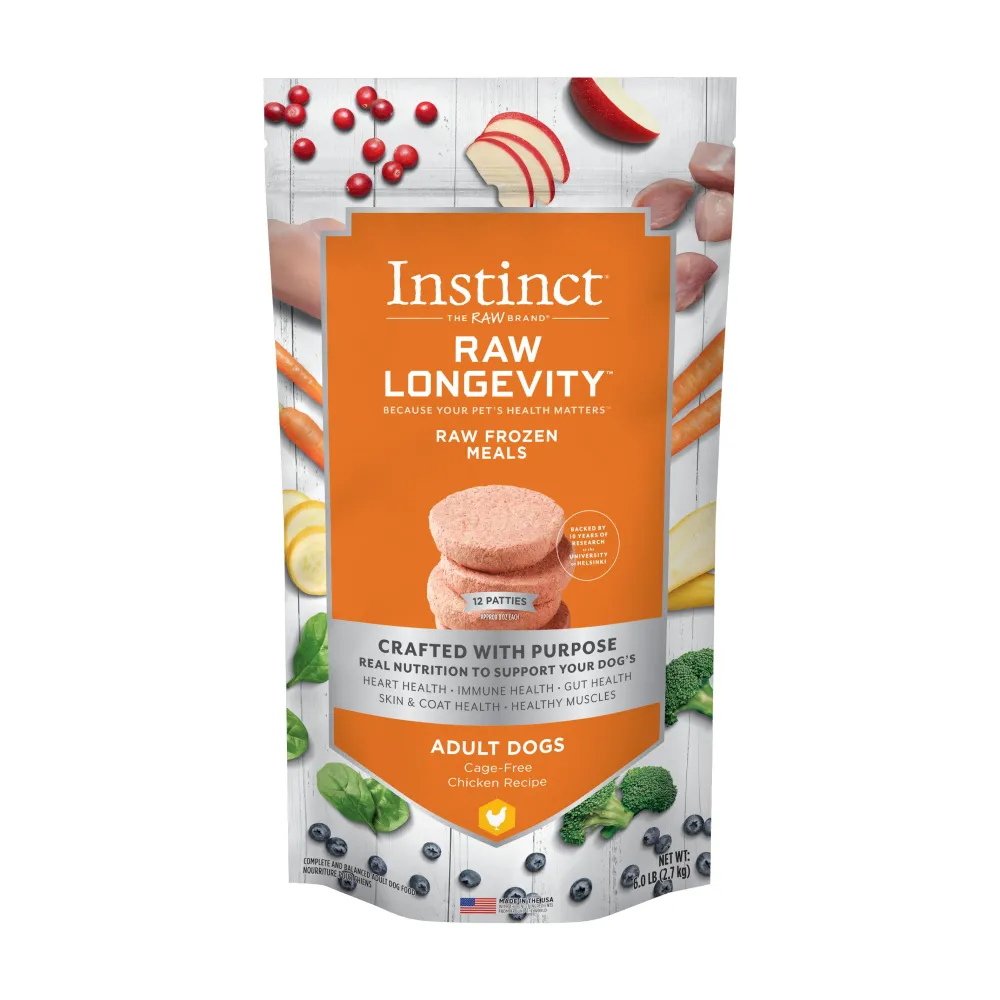 Instinct Frozen Food^Raw Longevity Lamb Patties Frozen Dog Food, 6-lb