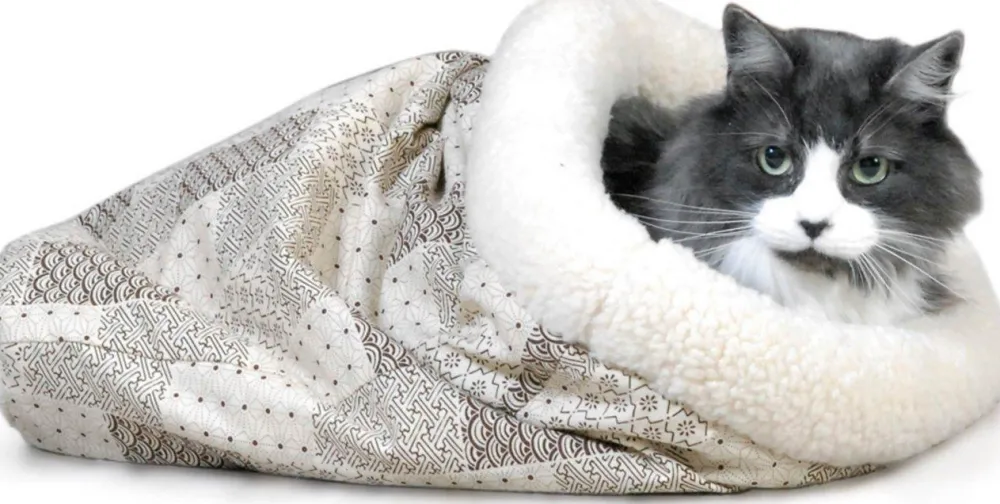 K&H Pet Products Beds & Mats | Beds & Mats^Kitty Crinkle Sack Cat Bed, Tan