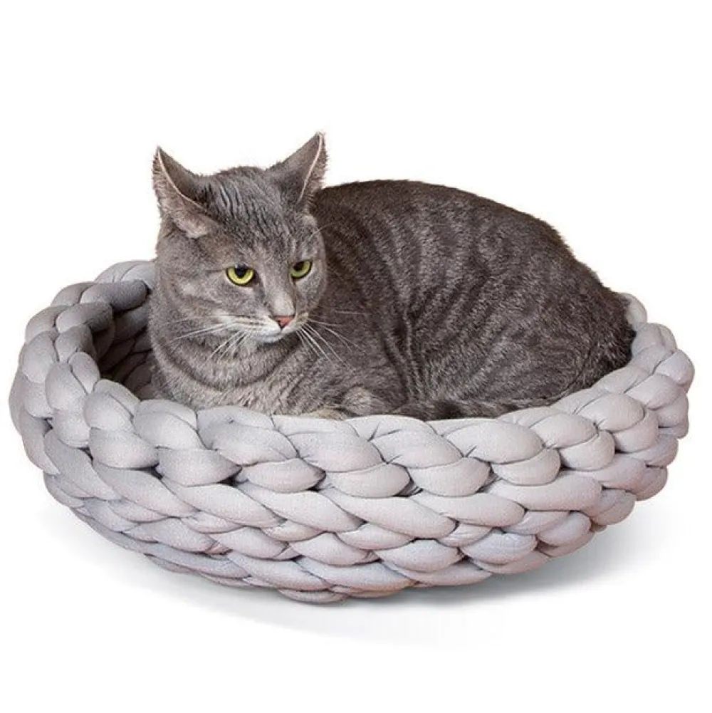 K&H Pet Products Beds & Mats | Beds & Mats^Knitted Pet Bed, Gray, 17-in