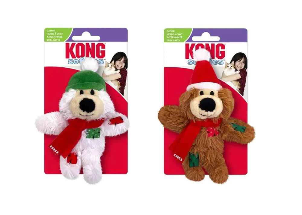 Kong Toys | Toys^Holiday Softies Bear Cat Toy, Assorted