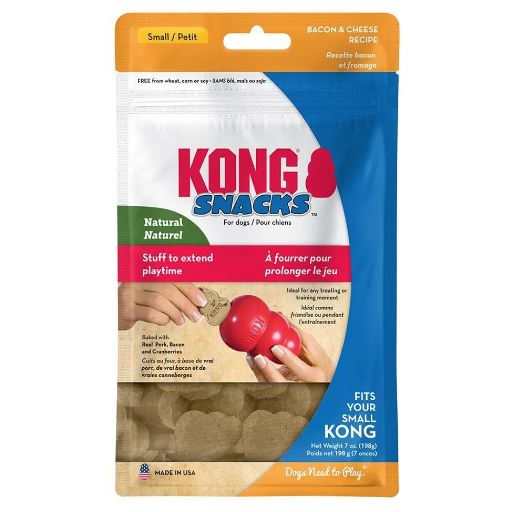 Kong Biscuits & Crunchy Treats^Snacks Bacon & Cheese Dog Treats, Small