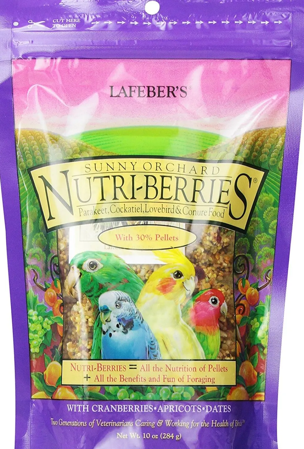 Lafeber Parakeet | Lovebird^Sunny Orchard Nutri-Berries Cockatiel Bird Food, 10-oz
