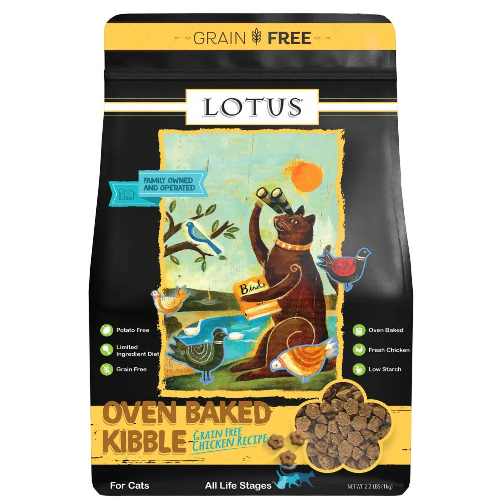 Lotus Dry Food^Oven-Baked Chicken Grain-Free Dry Cat Food, 2.2-lb