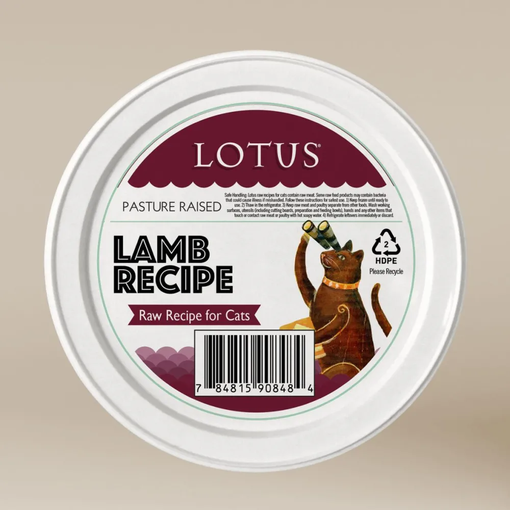 Lotus Frozen Food^Pasture Raised Lamb Raw Frozen Cat Food, 3.75-oz