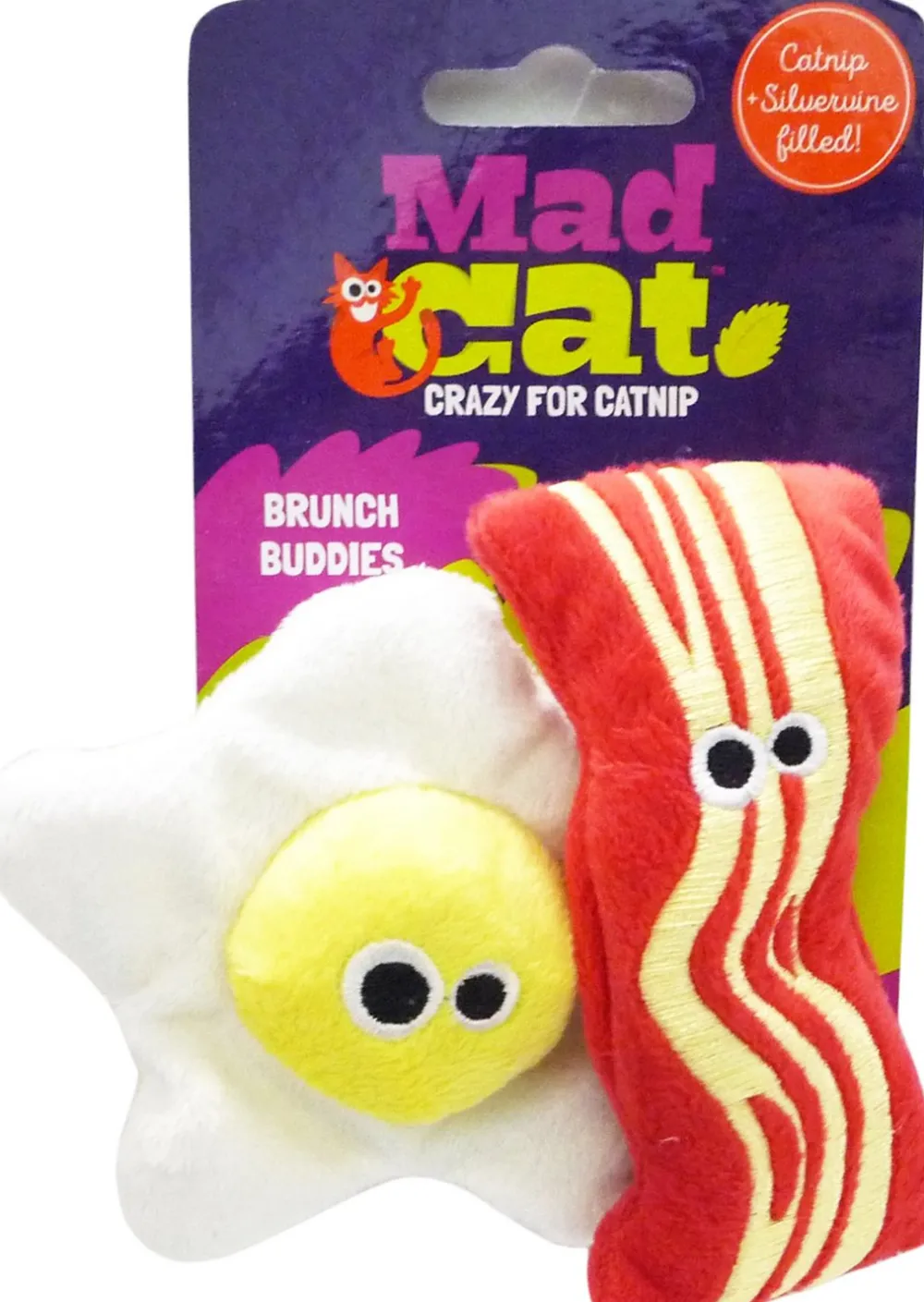 Mad Cat Toys | Toys^Brunch Buddies Bacon N' Eggs Catnip & Silvervine Cat Toy