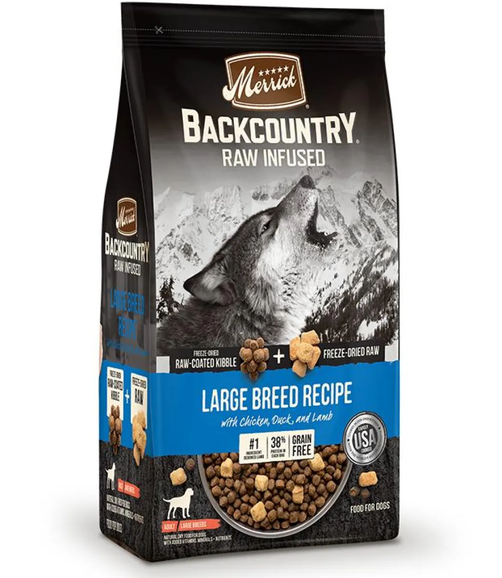 Merrick Dry Food^Backcountry Raw Infused Large Breed Recipe Dry Dog Food, 20-lb