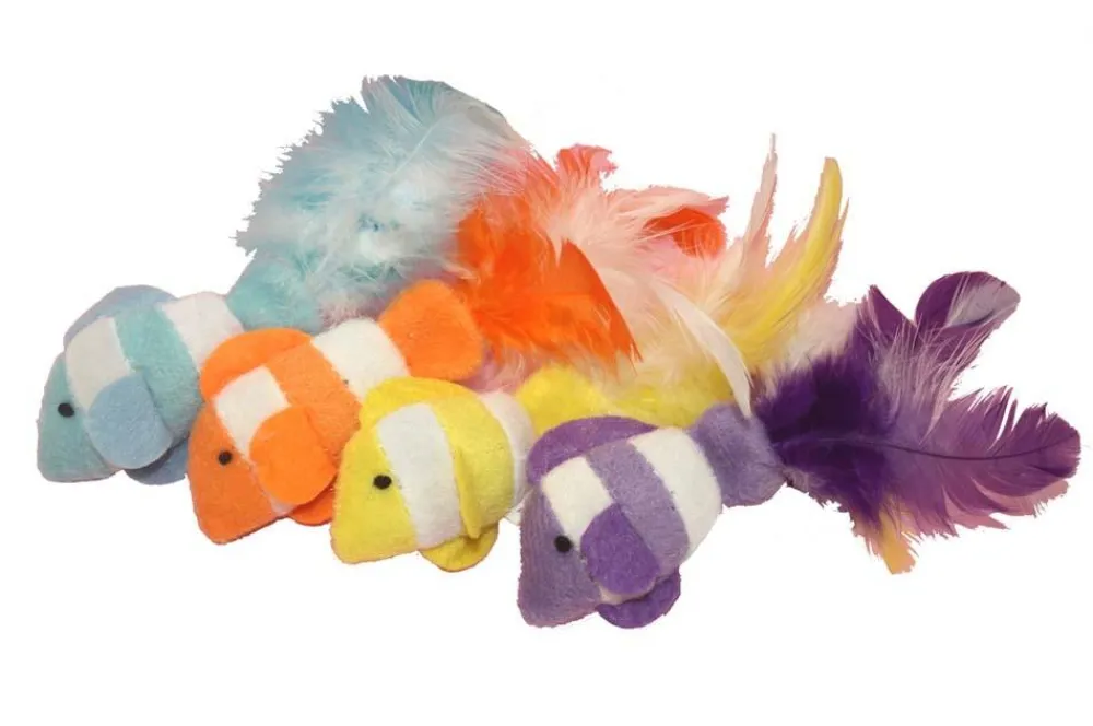 Multipet Toys | Toys^Clown Fish Catnip Cat Toy, Color Varies, 2-pk