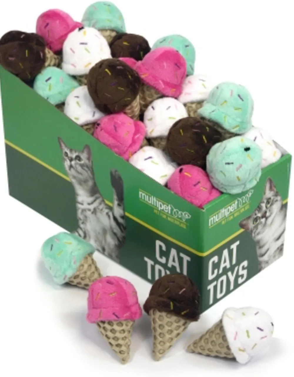 Multipet Toys | Toys^Ice Cream Cone Catnip Cat Toy, Color Varies