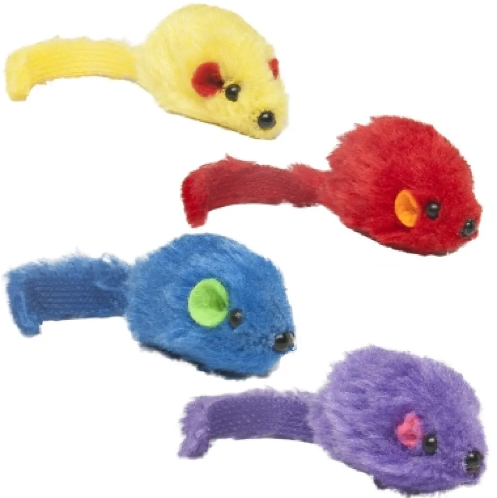 Multipet Toys | Toys^Multi-colored Mice Cat Toy, 4-pk