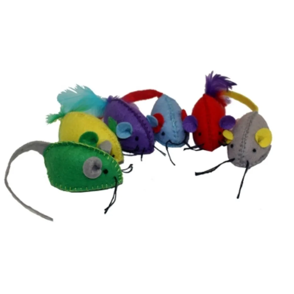 Multipet Toys | Toys^Stitch Mice Cat Toy, 6-pk