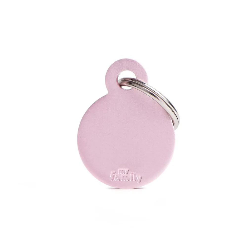 Myfamily Leashes & Collars | Leashes & Collars^Basic Aluminum Circle Pet ID Tag, Pink, Small