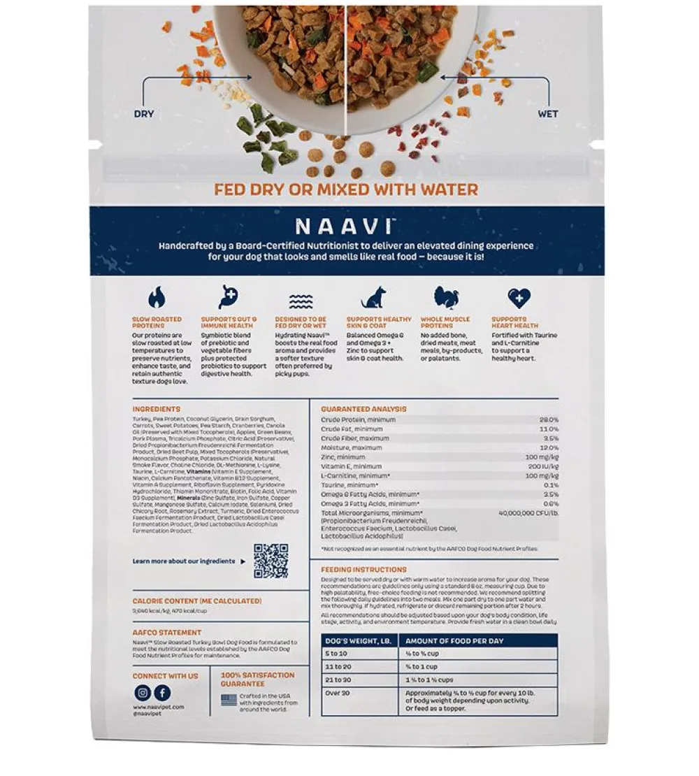 Naavi Dry Food^Slow Roasted Turkey Bowl Dog Food, 6-oz