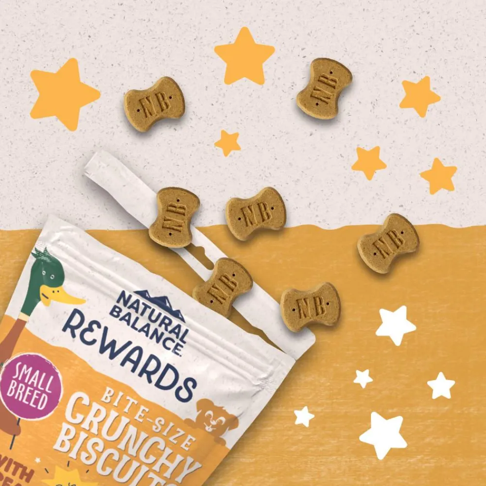 Natural Balance Pet Foods Biscuits & Crunchy Treats^Natural Balance Rewards Crunchy Biscuits Bite-Size with Real Duck Small Breed Dog Treats, 8-oz