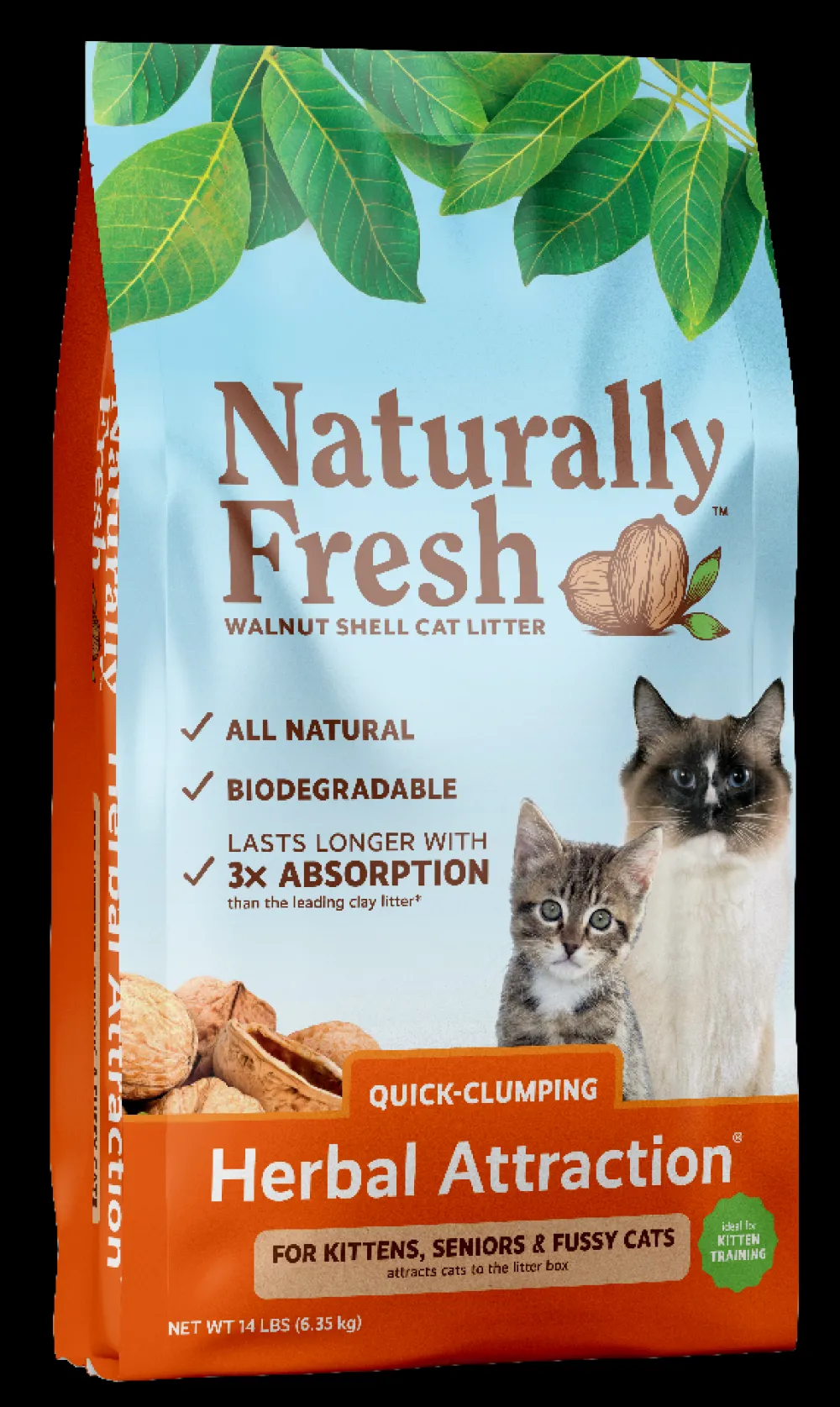 Naturally Fresh Litter & Accessories | Litter & Accessories^Walnut-Based Herbal Attraction Quick-Clumping Cat Litter, 14-lb