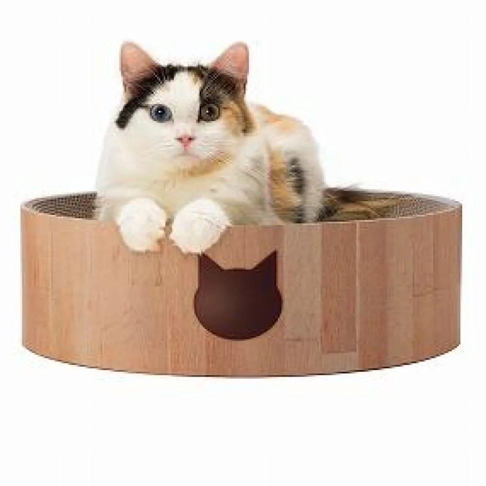 Necoichi Toys | Toys^Cozy Cat Scratcher Bowl, Oak