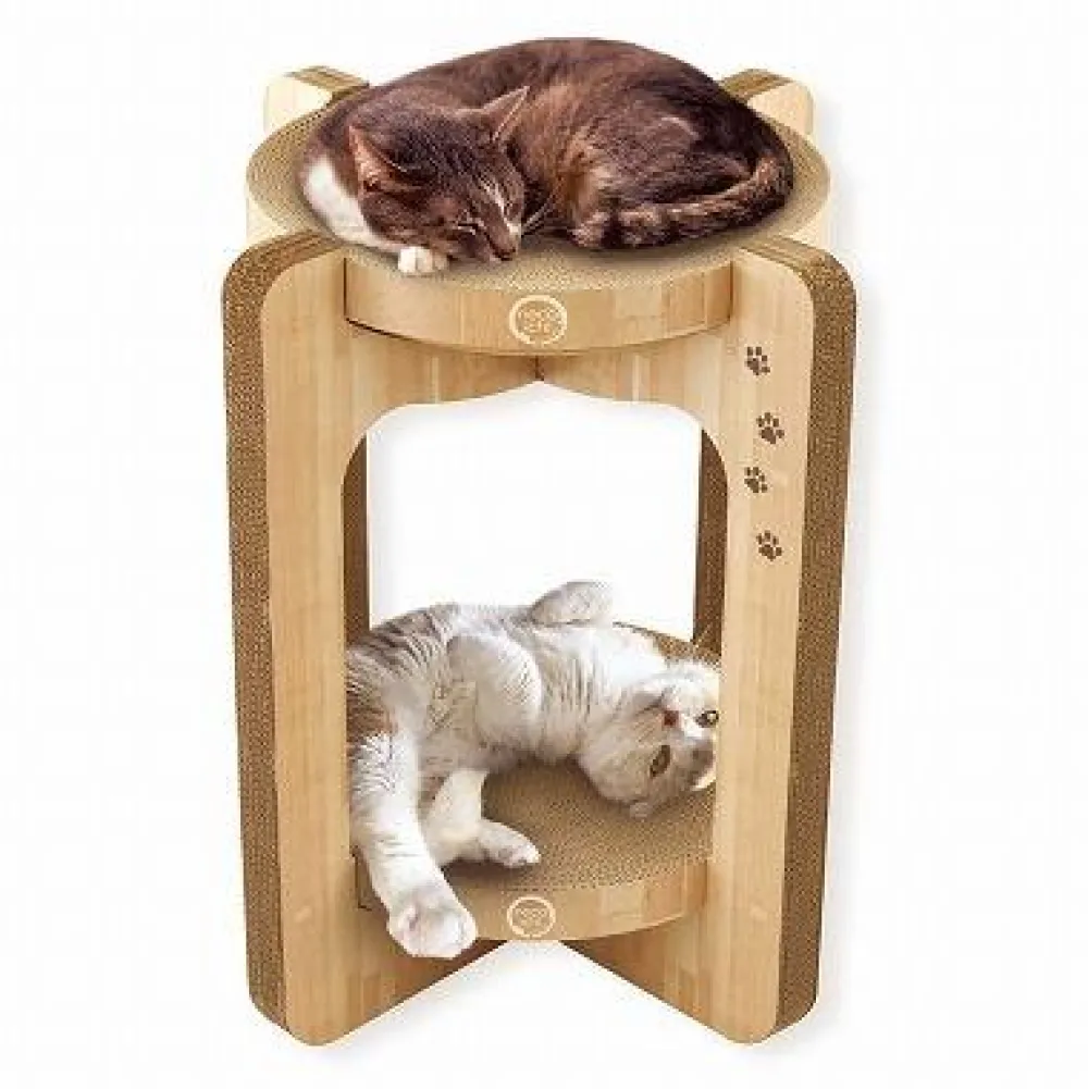 Necoichi Toys | Toys^Cozy Cat Scratcher Tower, Oak