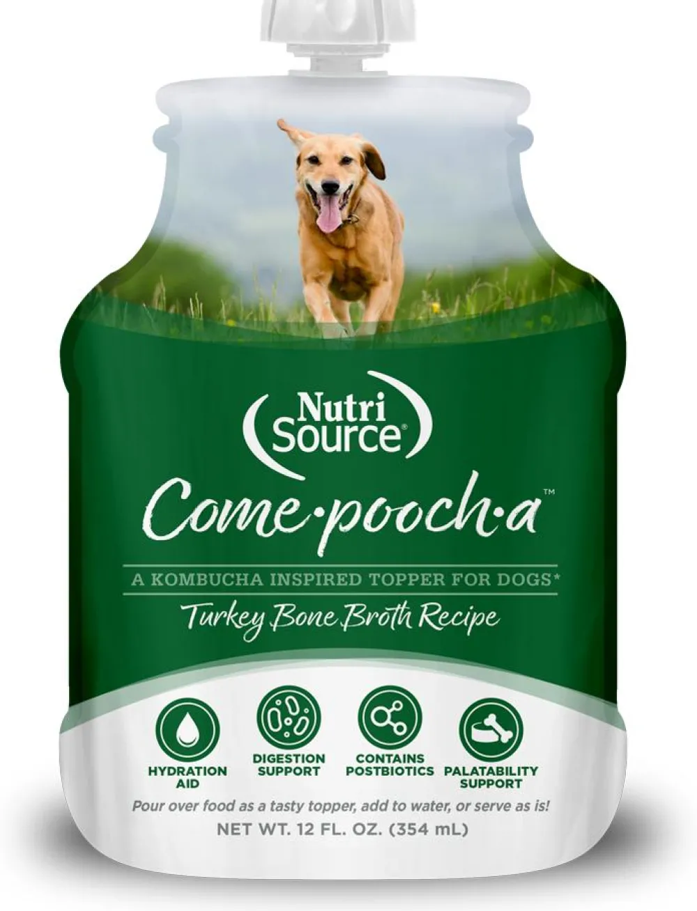 Nutrisource Food Toppings | Broth^Come-Pooch-A Turkey Bone Broth Dog Food Topper, 12-oz