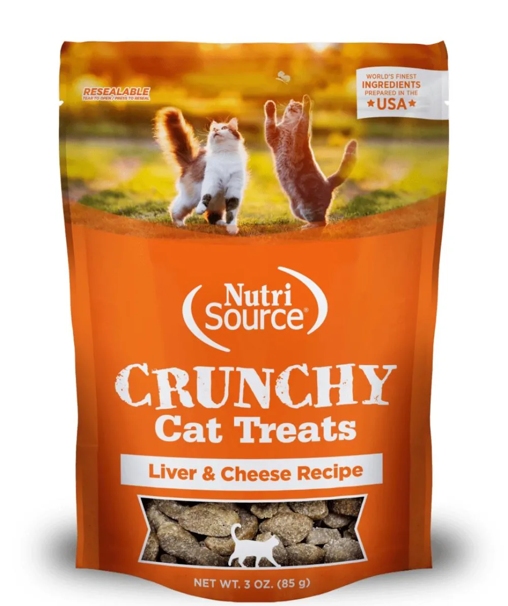 Nutrisource Crunchy Treats^Liver & Cheese Crunchy Cat Treats, 3-oz