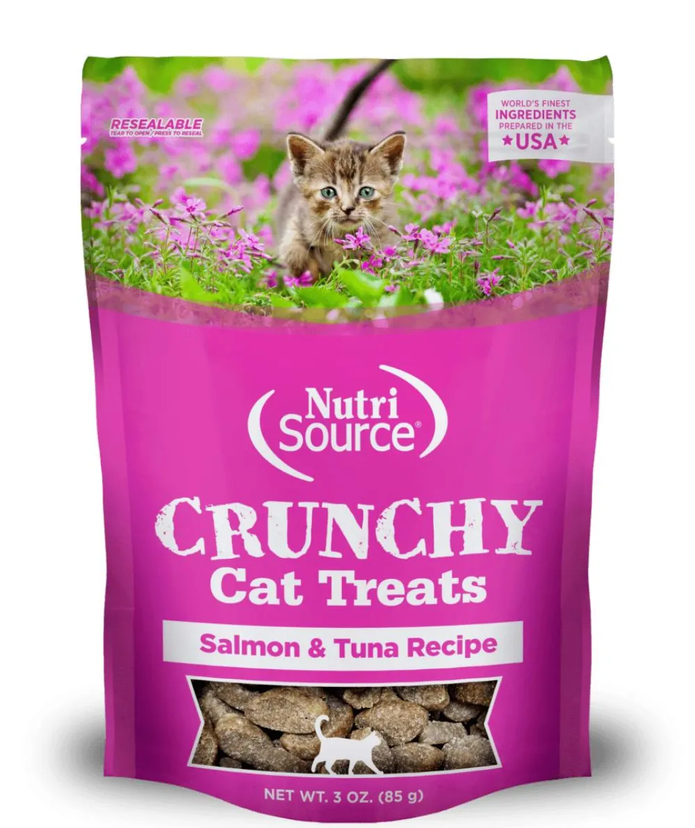 Nutrisource Crunchy Treats^Salmon & Tuna Crunchy Cat Treats, 3-oz
