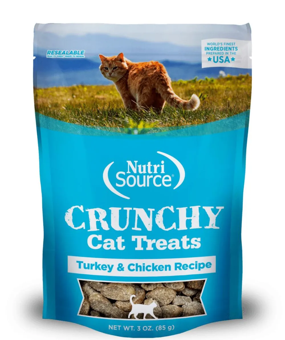 Nutrisource Crunchy Treats^Turkey & Chicken Crunchy Cat Treats, 3-oz