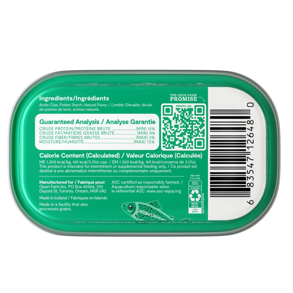 Open Farm Food Toppings^Arctic Char Wet Cat Food Topper, 3.17-oz