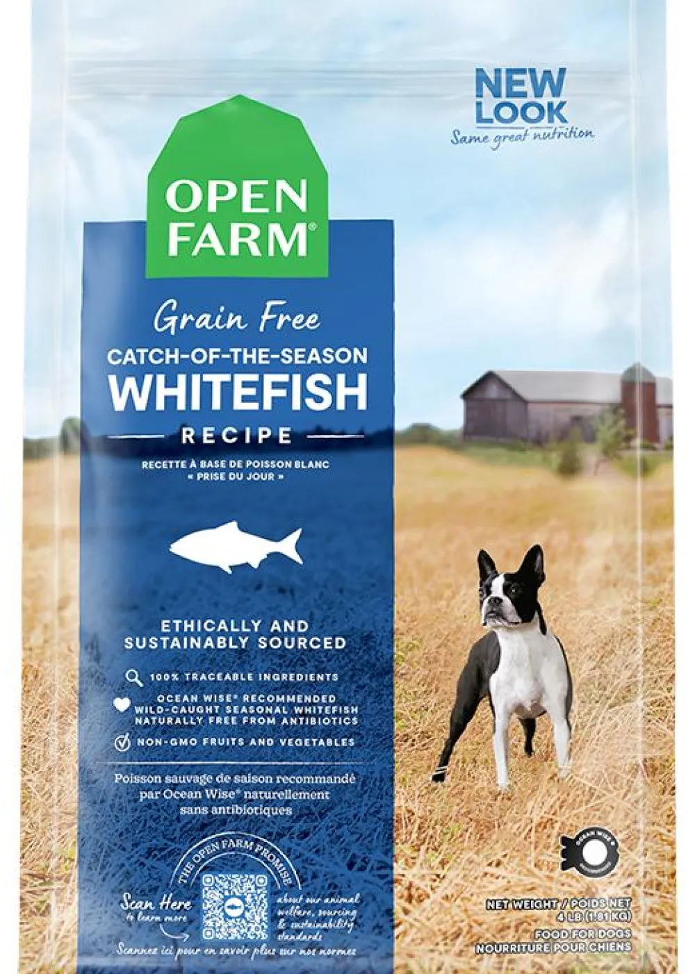 Open Farm Dry Food^Catch-of-the-Season Whitefish Grain-Free Dry Dog Food, 4-lb