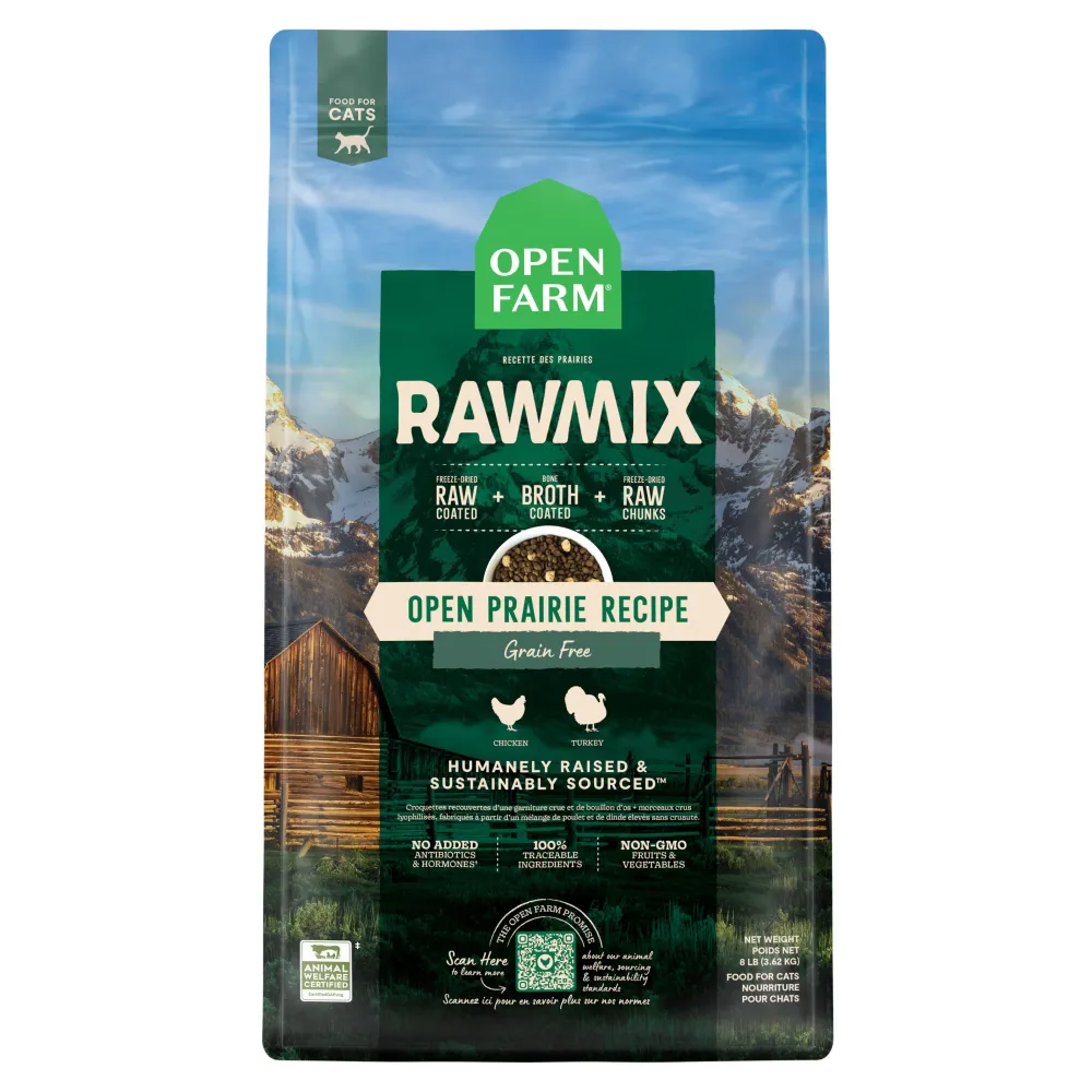 Open Farm Dry Food^RawMix Open Prairie Grain-Free Dry Cat Food, 2.25-lb