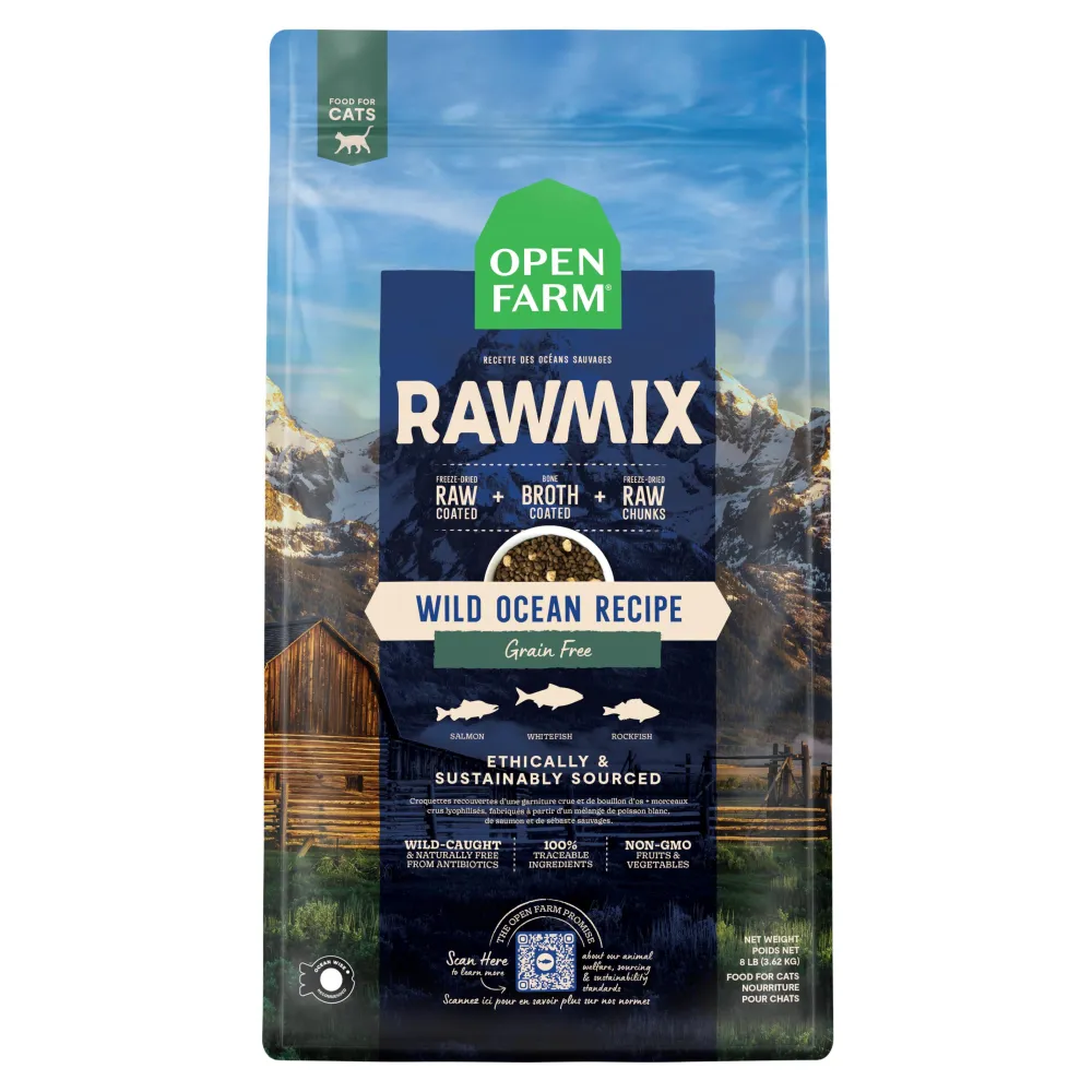 Open Farm Dry Food^RawMix Wild Ocean Grain-Free Dry Cat Food, 2.25-lb