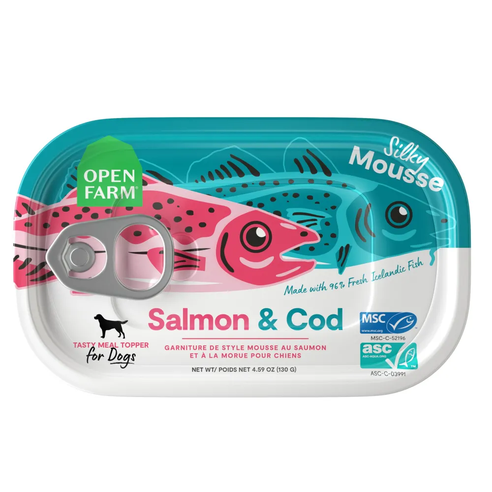 Open Farm Food Toppings^Salmon & Cod Wet Dog Food Topper, 4.59-oz