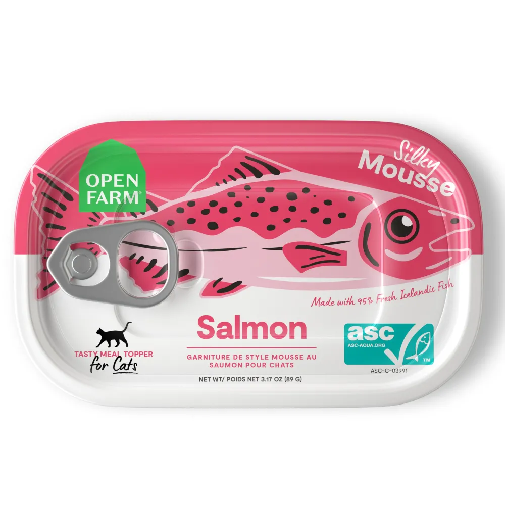 Open Farm Food Toppings^Salmon Wet Cat Food Topper, 3.17-oz