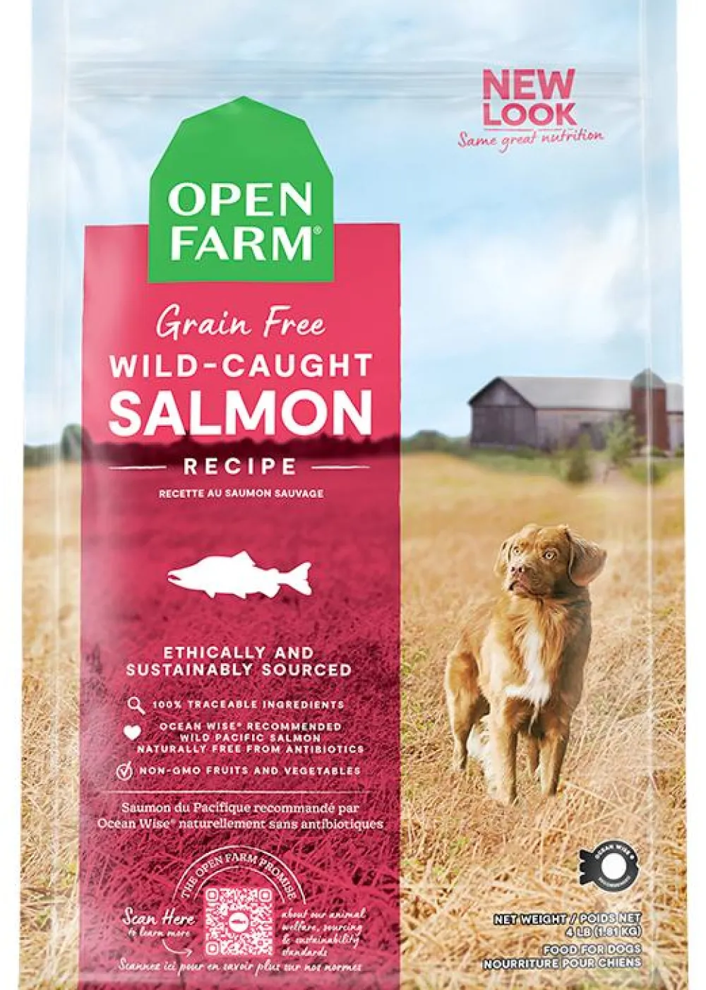 Open Farm Dry Food^Wild-Caught Salmon Grain-Free Dry Dog Food, 4-lb