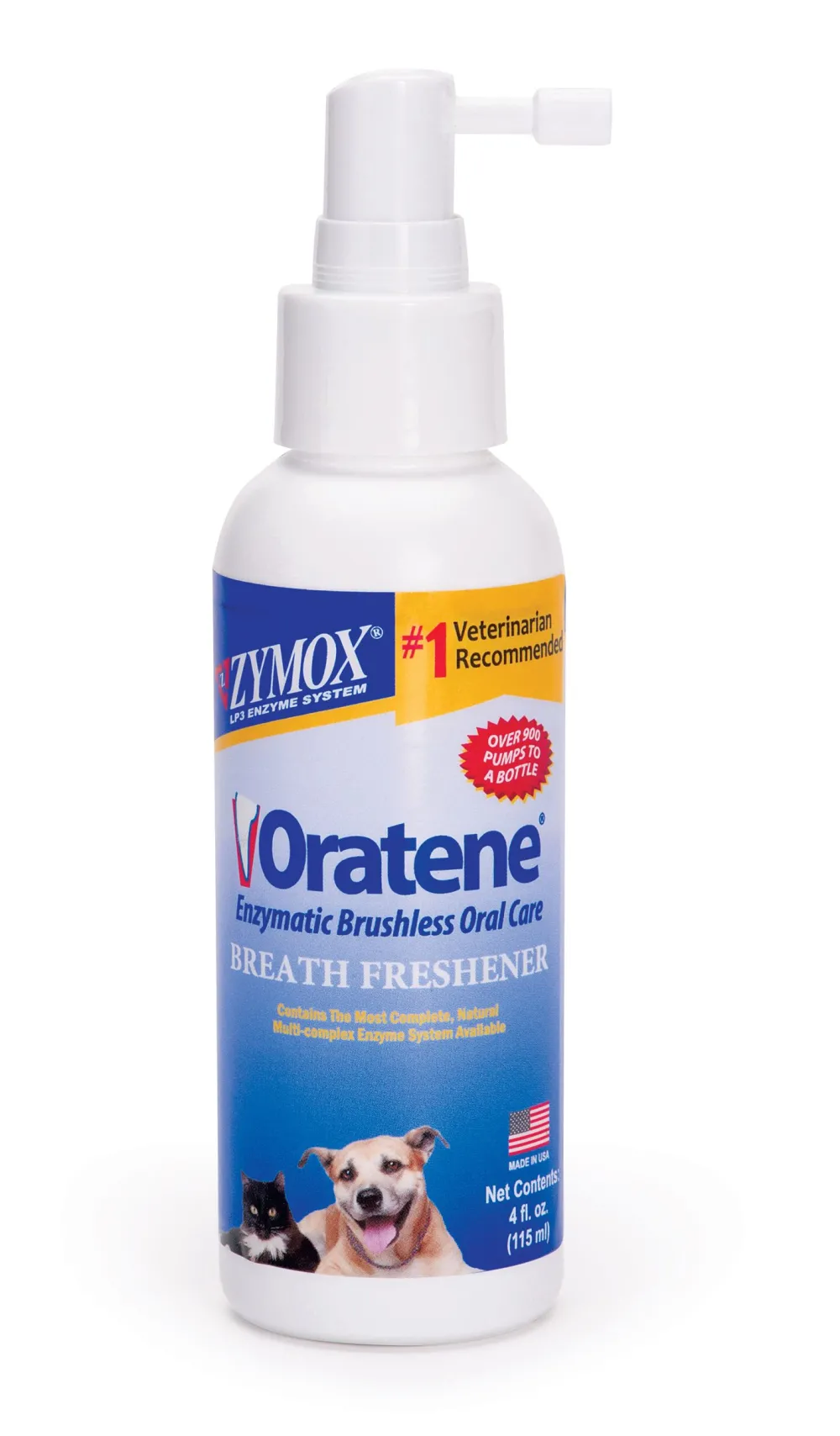 Oratene Dental Care | Dental Care^Brushless Oral Care Breath Freshener for Dogs & Cats, 4-oz bottle