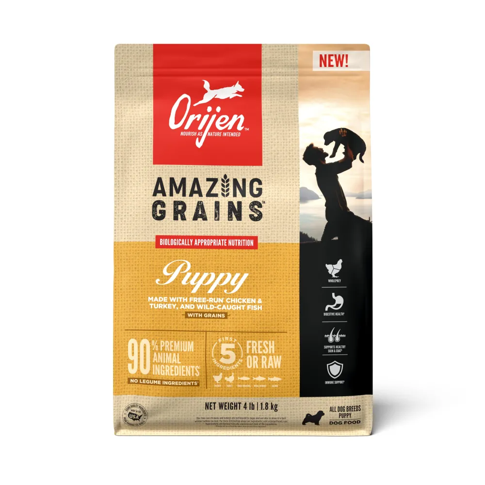 Orijen Dry Food^Amazing Grains Puppy Dry Dog Food, 4-lb