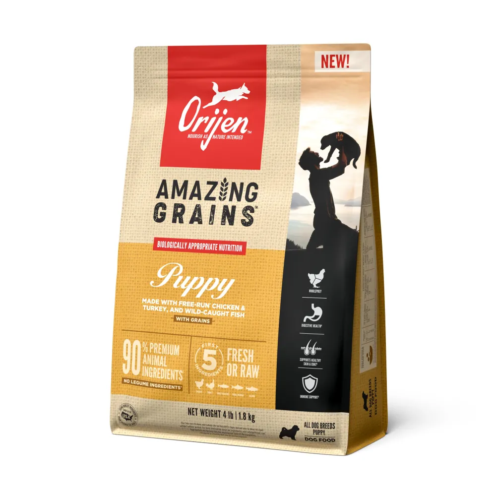 Orijen Dry Food^Amazing Grains Puppy Dry Dog Food, 4-lb