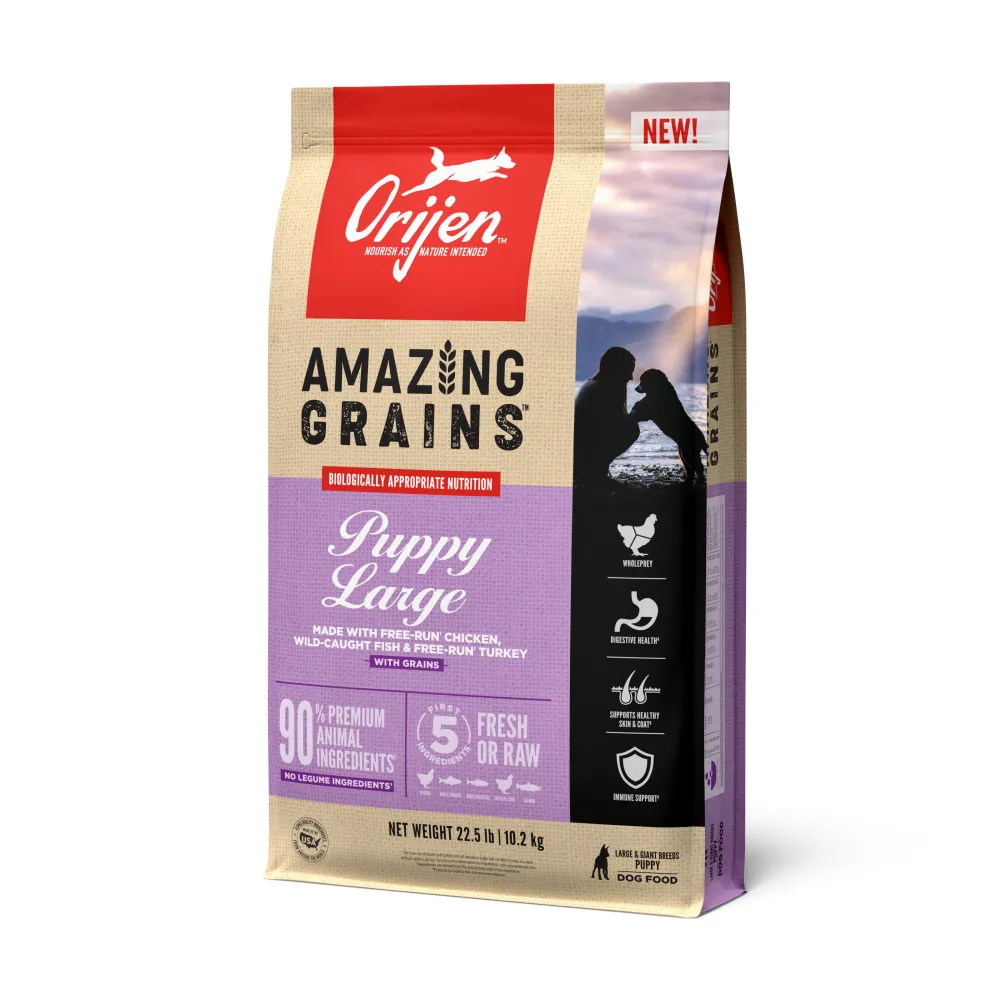 Orijen Dry Food^Amazing Grains Puppy Large Breed Dry Dog Food, 22.5-lb