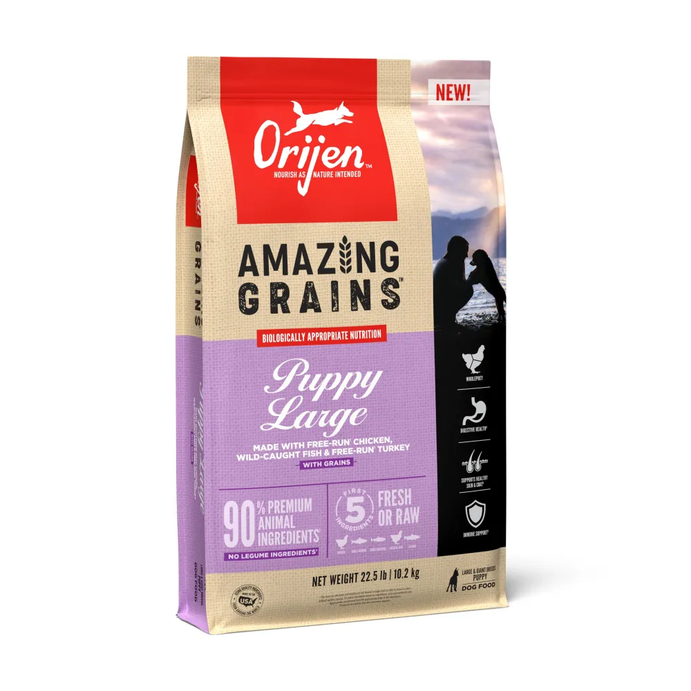 Orijen Dry Food^Amazing Grains Puppy Large Breed Dry Dog Food, 22.5-lb