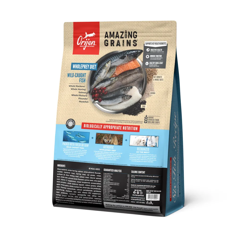 Orijen Dry Food^Amazing Grains Six Fish Dry Dog Food, 4-lb