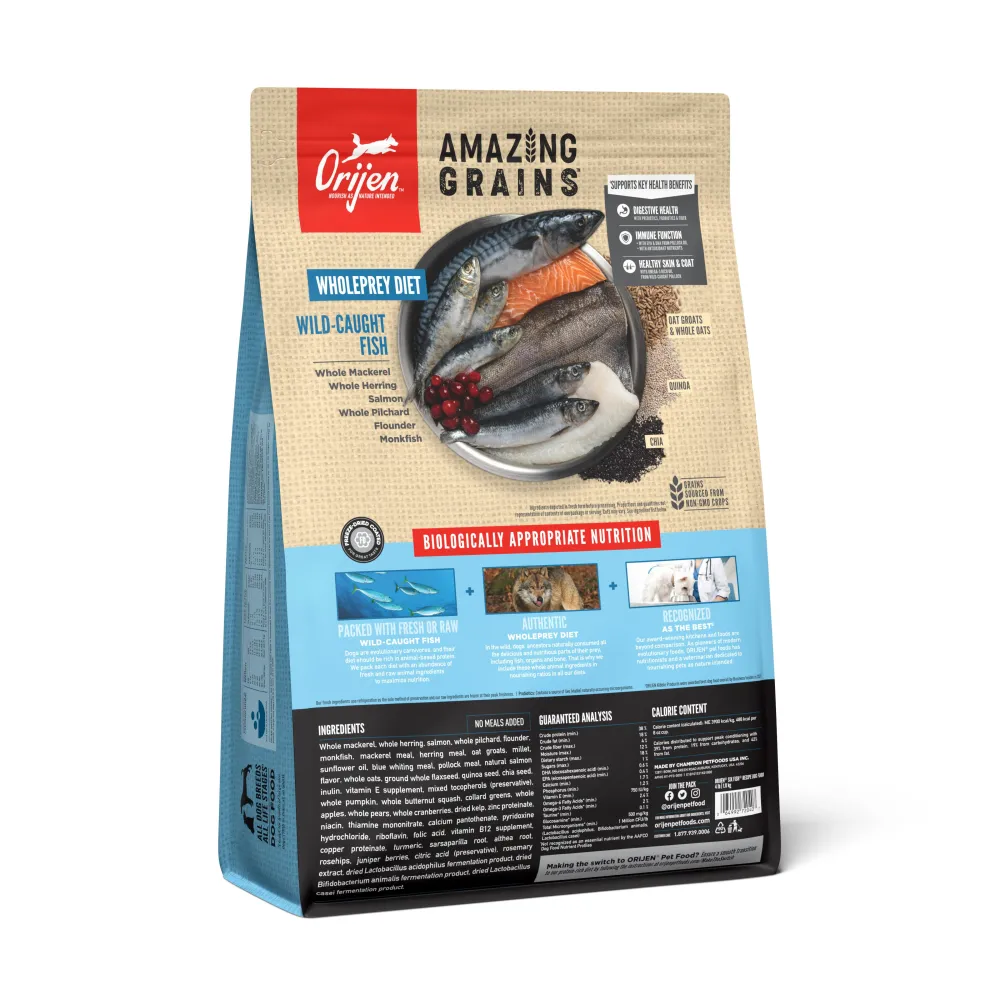 Orijen Dry Food^Amazing Grains Six Fish Dry Dog Food, 4-lb