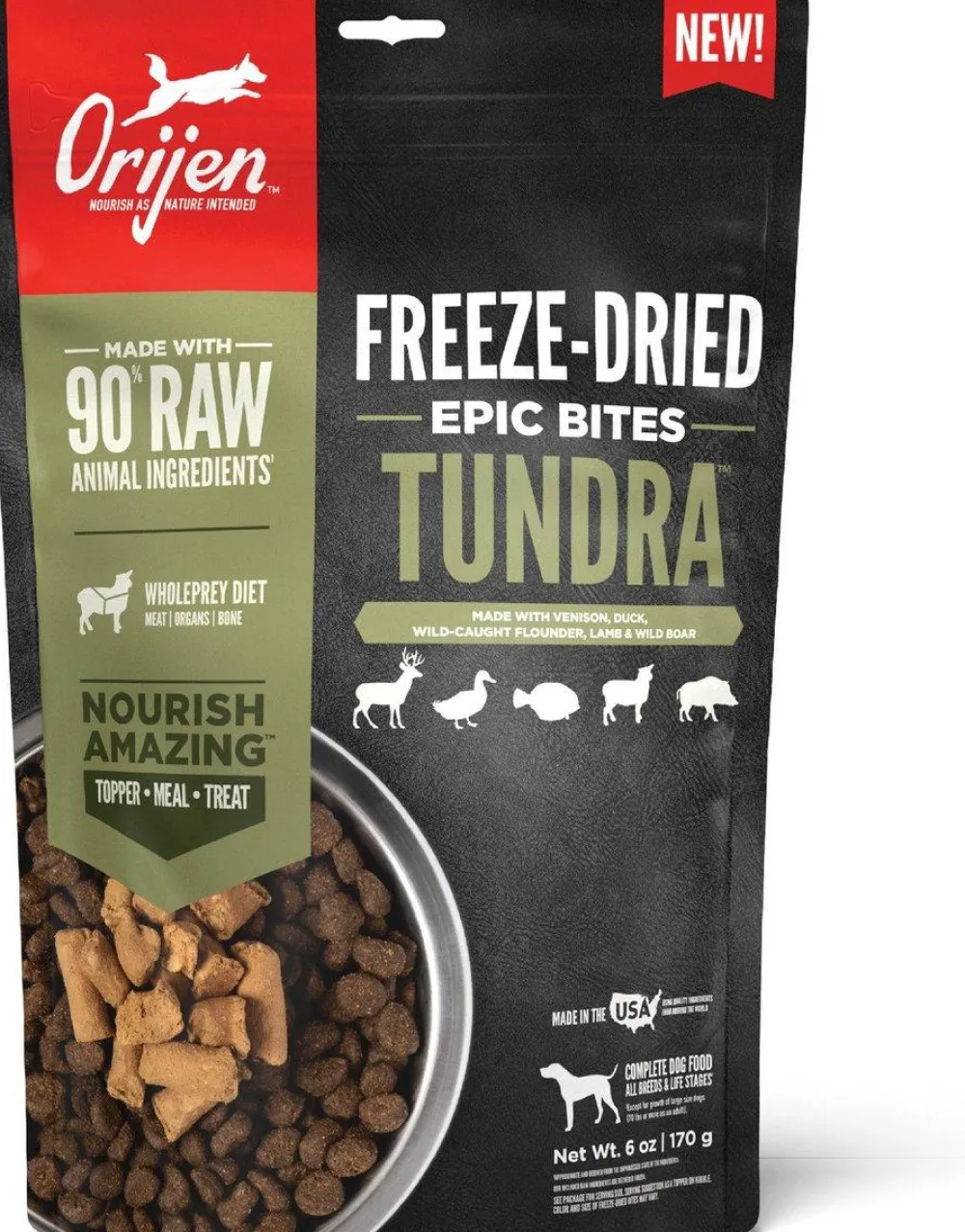 Orijen Freeze-Dried Food^Epic Bites Tundra Freeze-Dried Dog Food, 6-oz