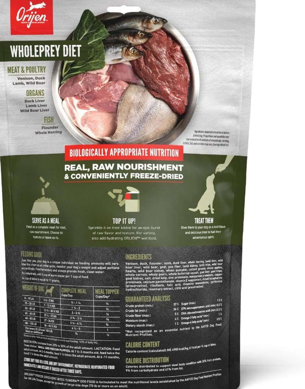 Orijen Freeze-Dried Food^Epic Bites Tundra Freeze-Dried Dog Food, 6-oz