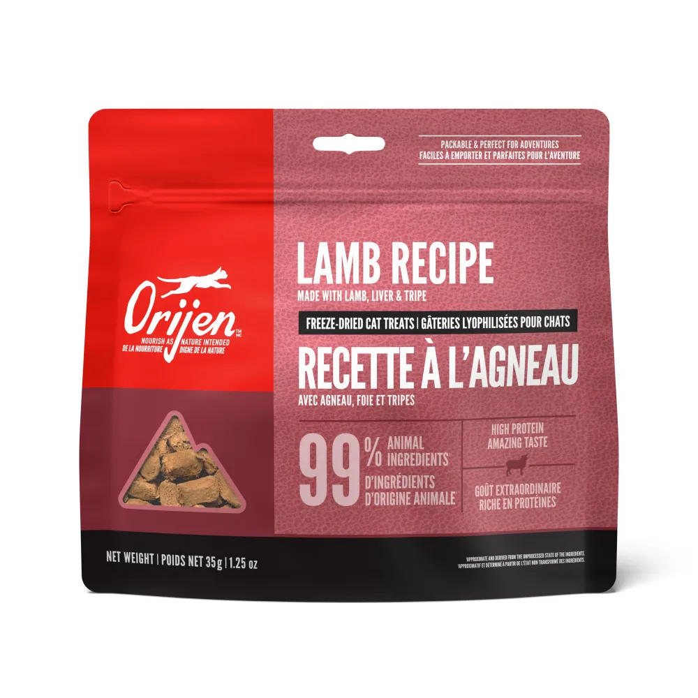 Orijen Freeze-Dried Treats^Grass-Fed Lamb Grain-Free Freeze-Dried Cat Treats, 1.25-oz